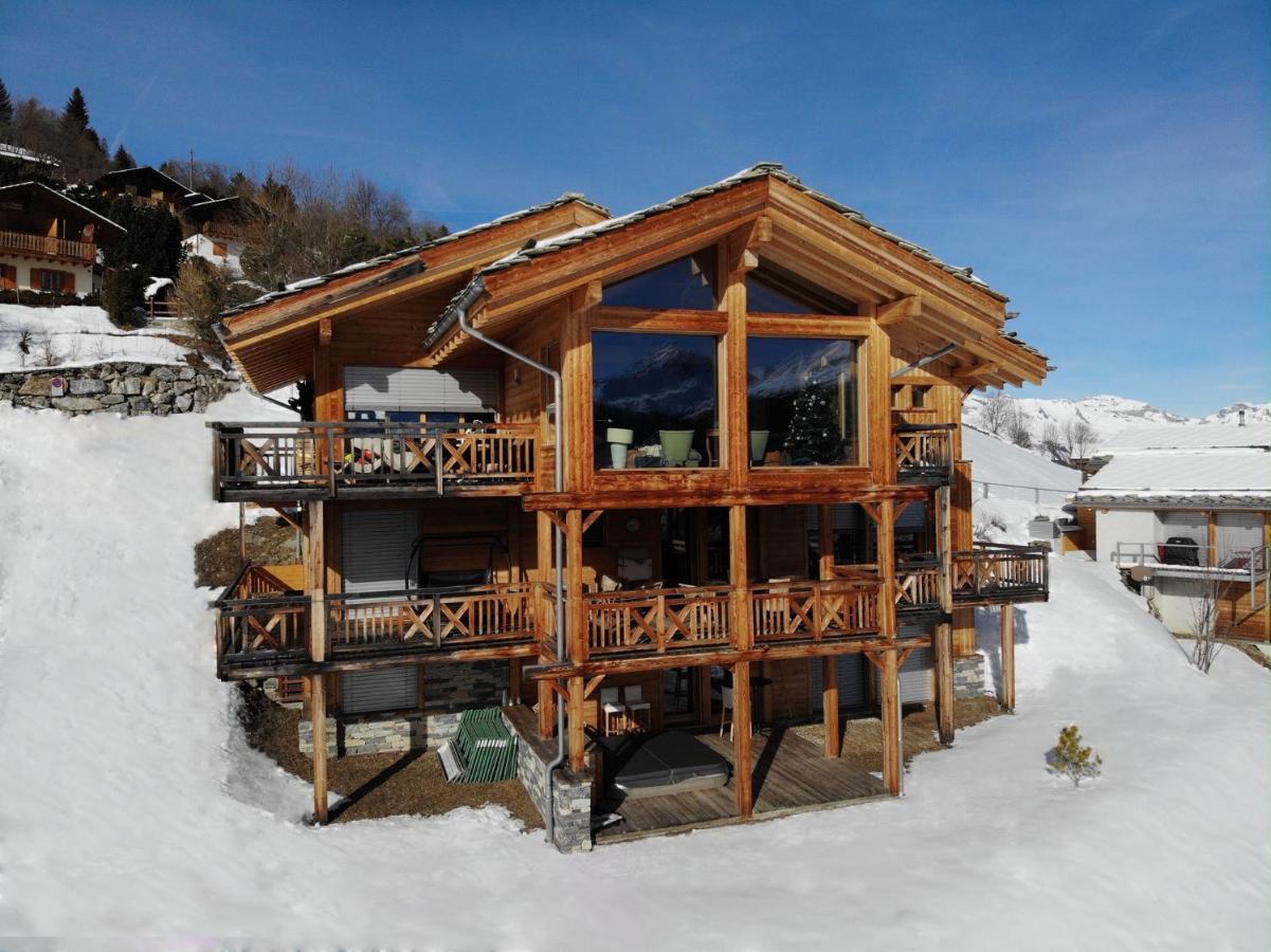 Etoiles Des Neiges Luxe & Jacuzzi Chalet 12 Pers By Alpvision Residences Heremence Exterior foto