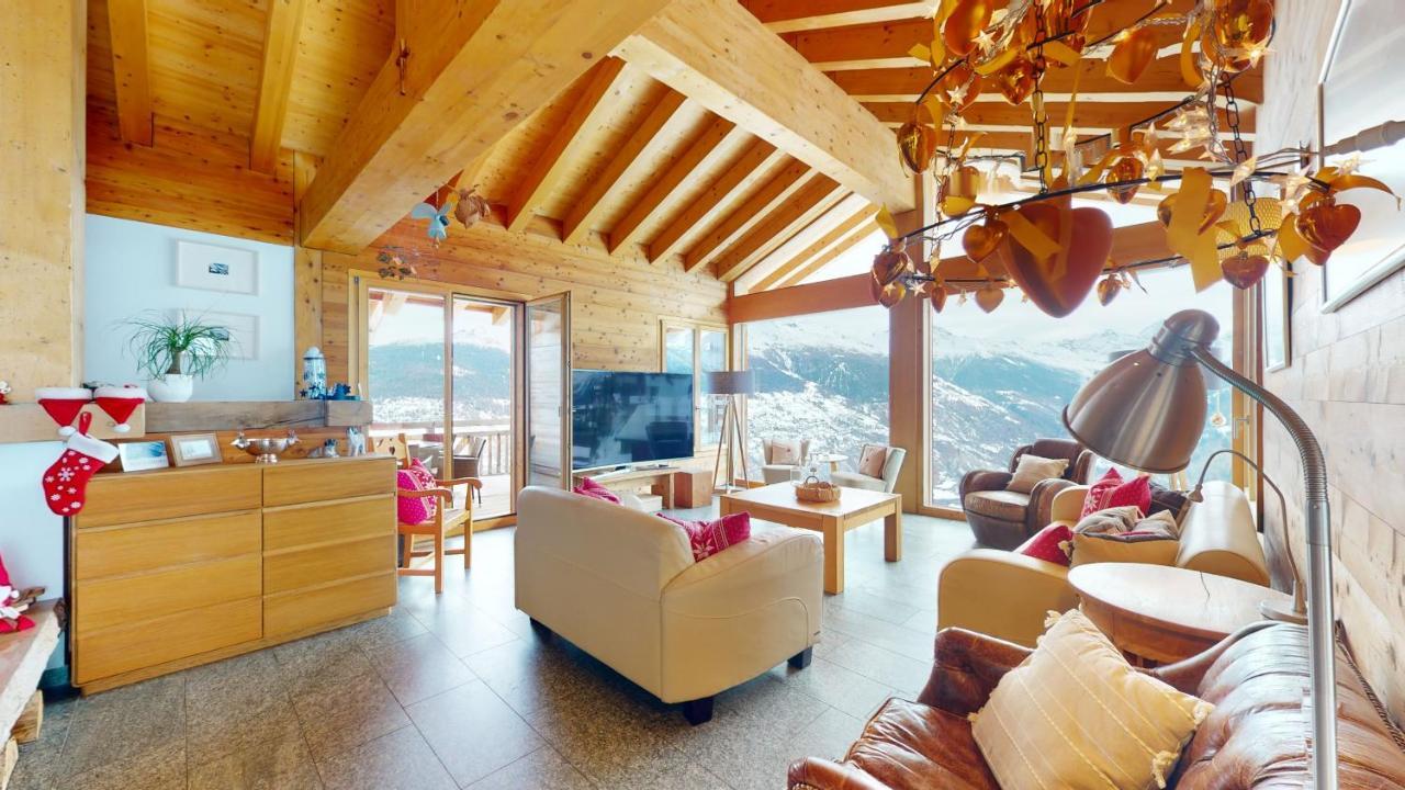 Etoiles Des Neiges Luxe & Jacuzzi Chalet 12 Pers By Alpvision Residences Heremence Exterior foto